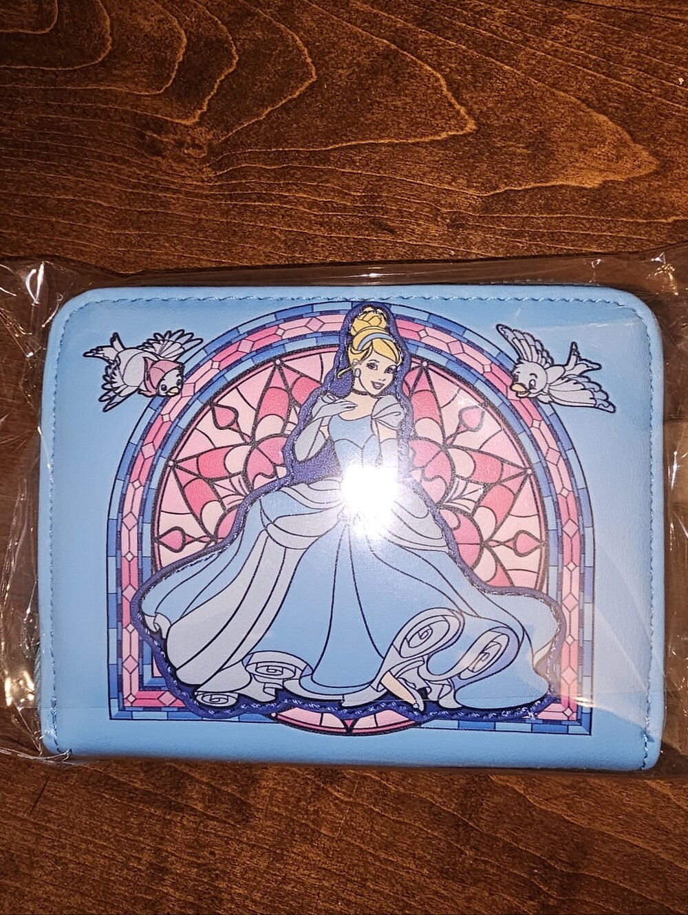 Loungefly Blue & Pink Cinderella Stained Glass Wallet